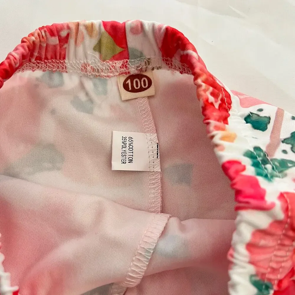 LittleSister Outfit Matching Baby Girl clothes LongSleeve Floral Pant Set 12-18M